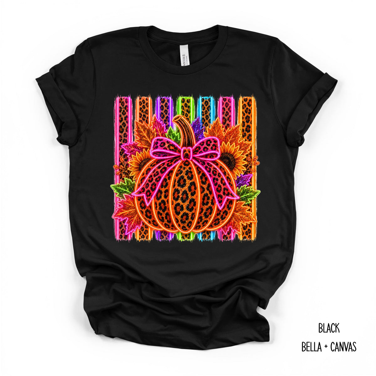 Leopard Pumpkin & Bow T-Shirt