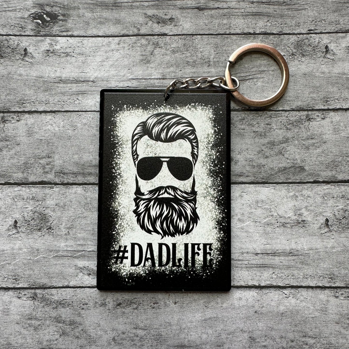 Dad Life Beard Keychain