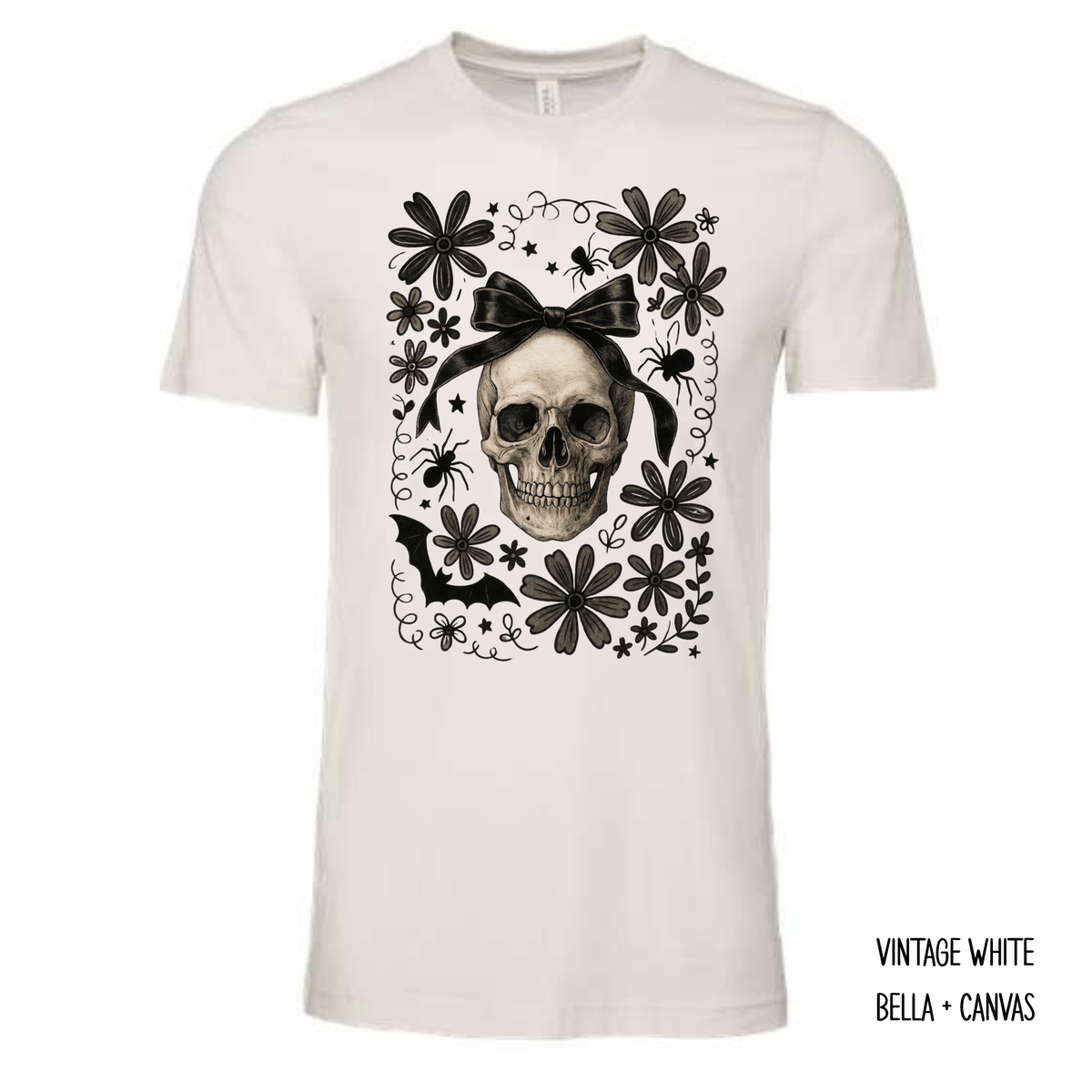 Skull With Black Bow (Multiple Options) T-Shirt