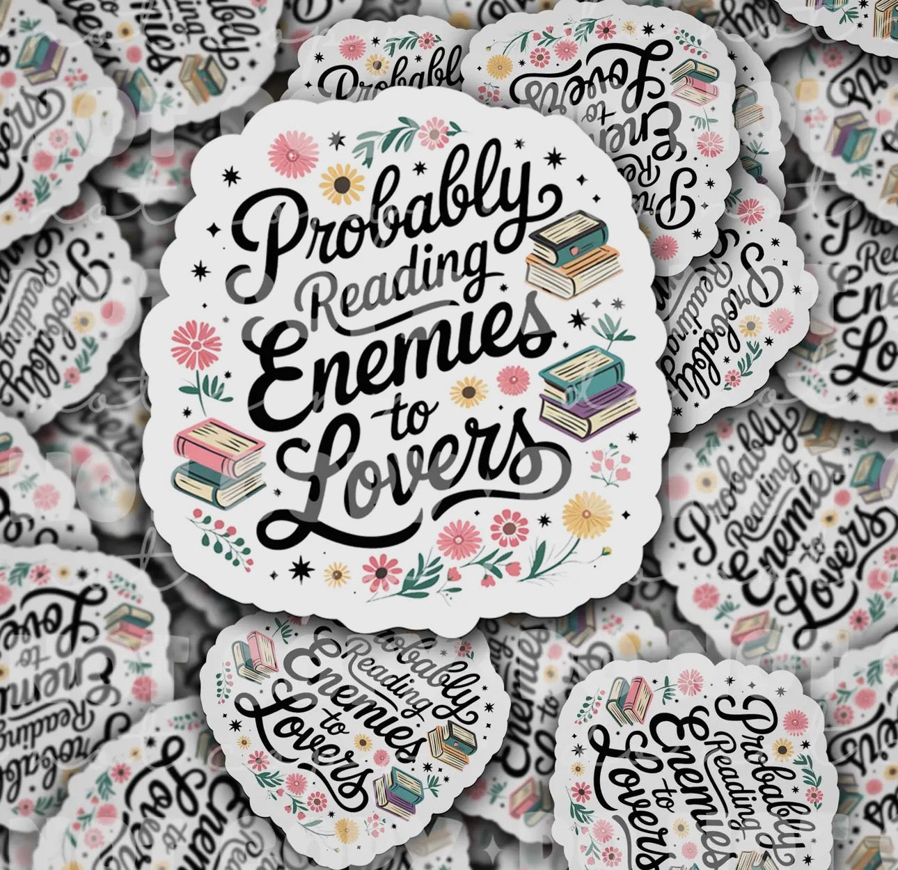 Probably Reading Enemies to Lovers Sticker