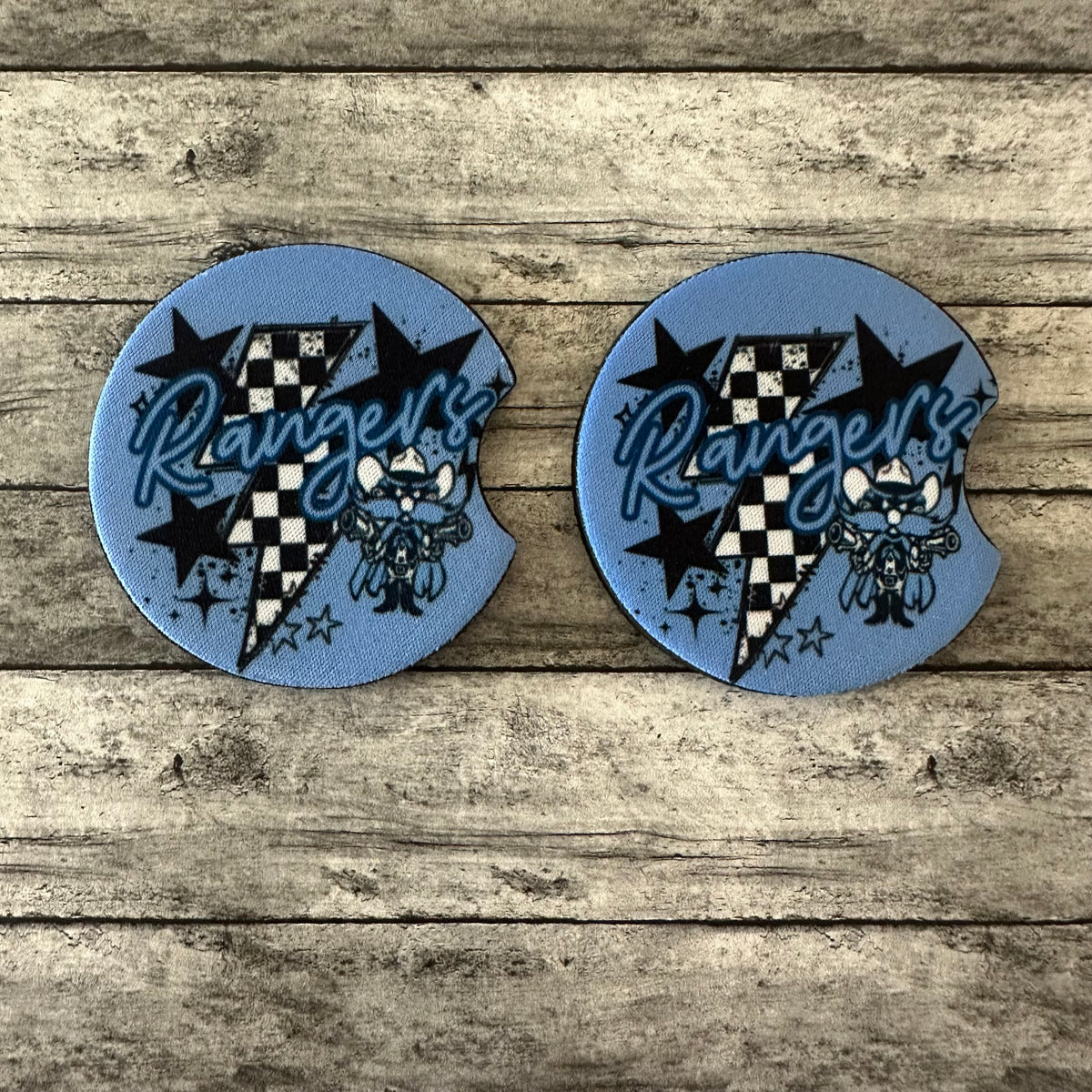 Ranger Lightning Bolt Neoprene Car Coaster