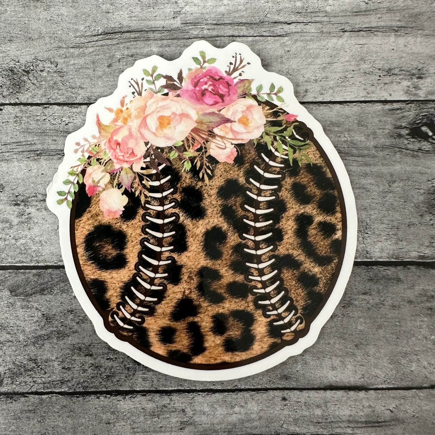 Leopard Baseball Sticker