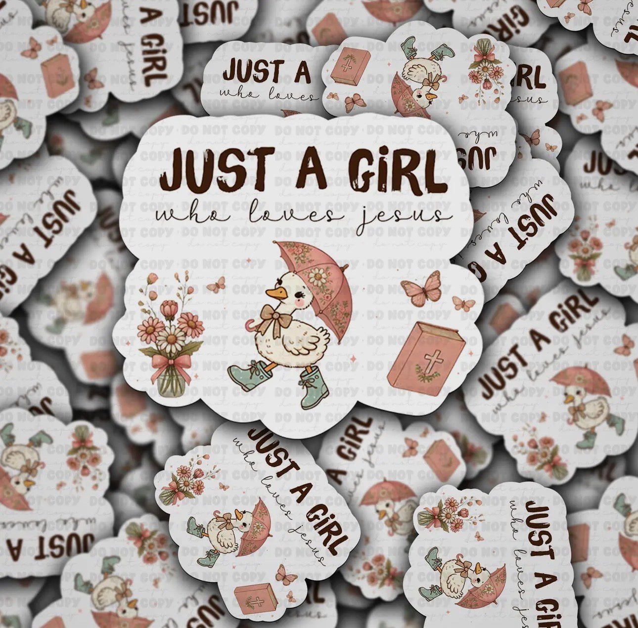 Just A Girl Who Loves Jesus Sticker
