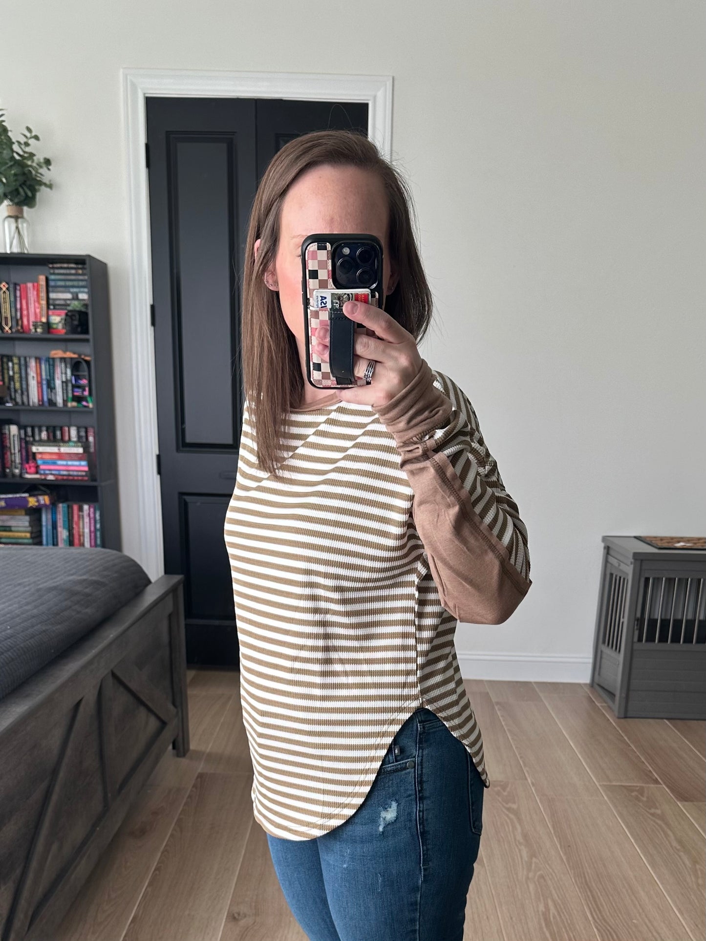 Brown Striped Top