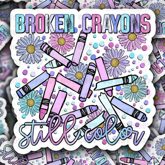 Broken Crayons Sticker