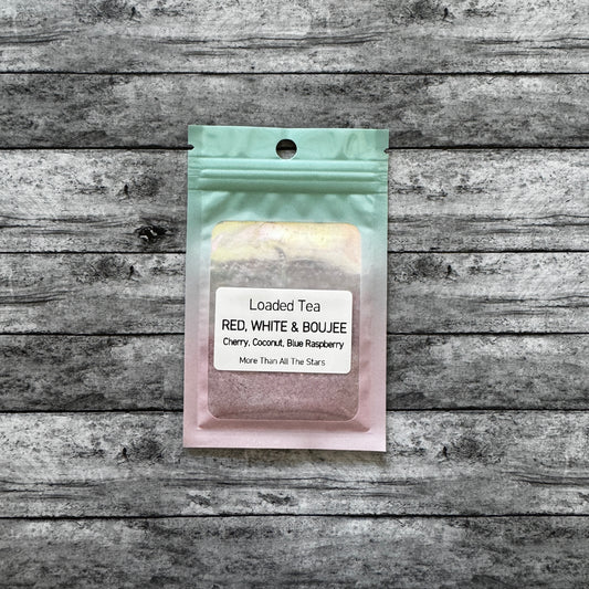 Red, White & Boujee Loaded Tea Drink Mix (Cherry, Coconut, Blue Raspberry)