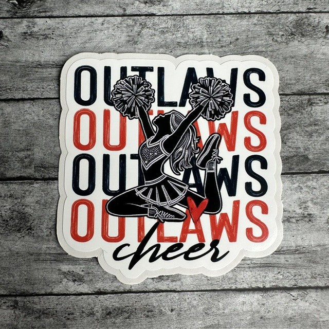 Outlaws Cheer Sticker