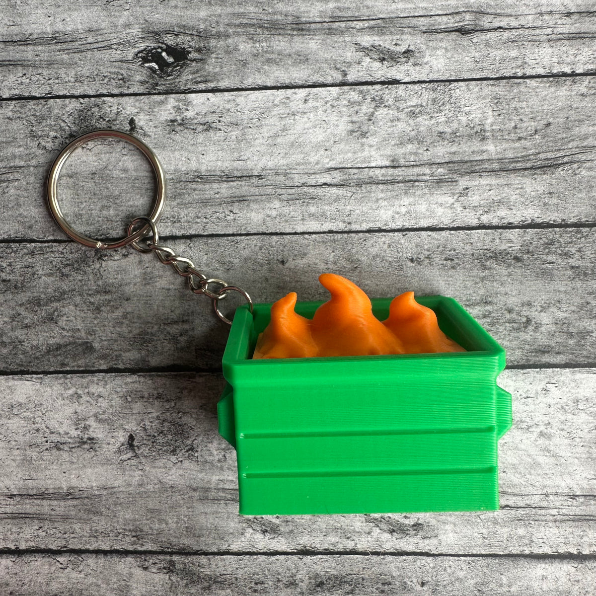 Dumpster Fire Keychain Clicker