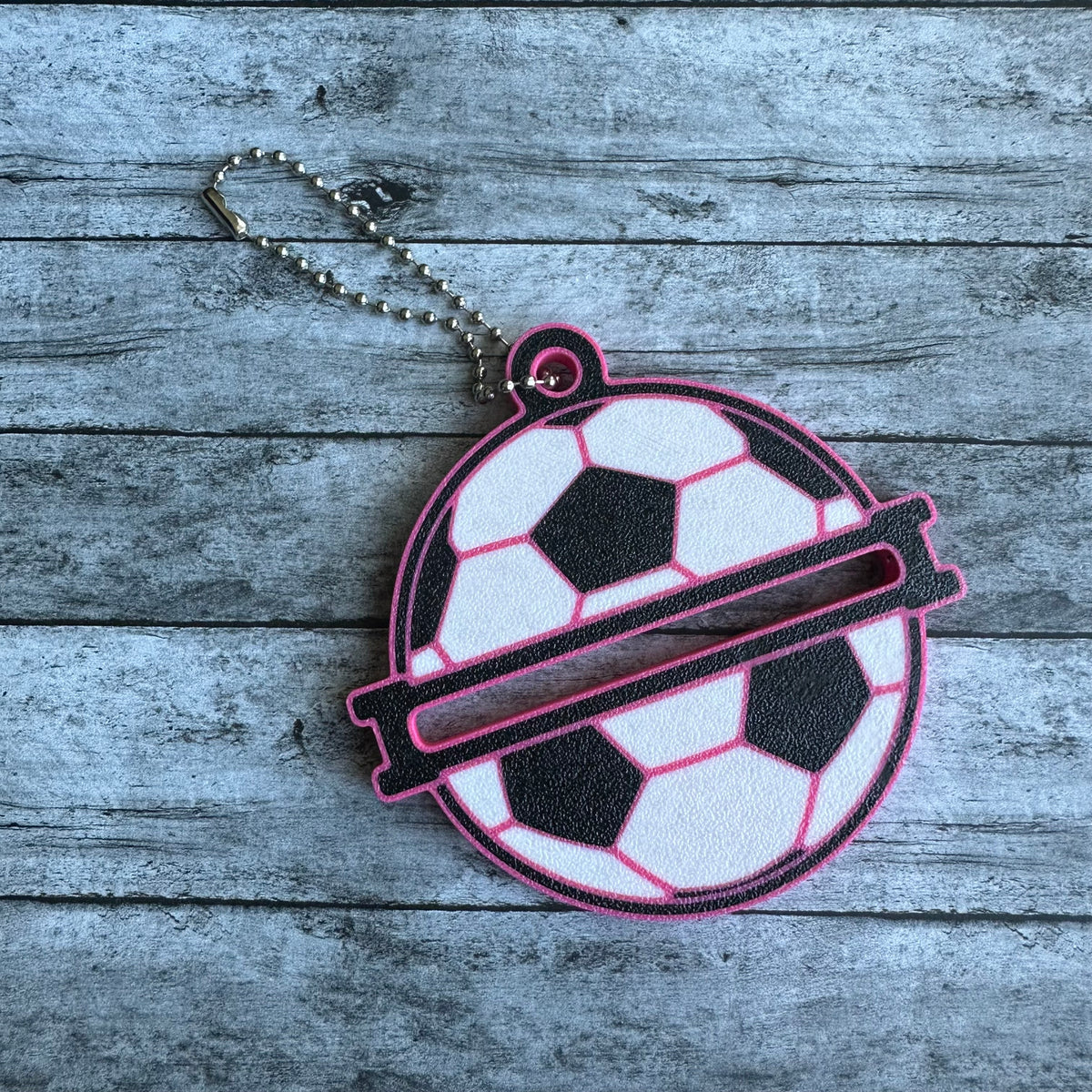Soccer Ball Keychain Hair Tie Holder