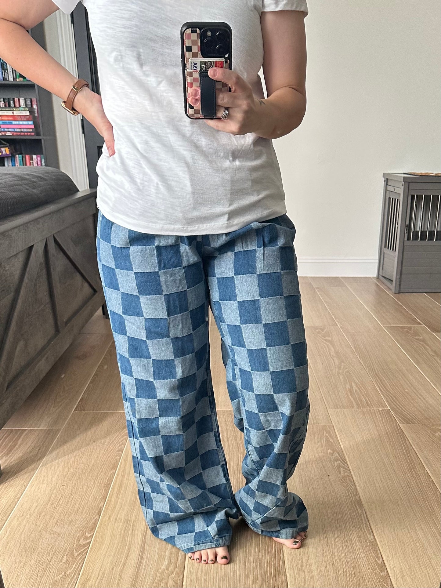 Checkered Jeans