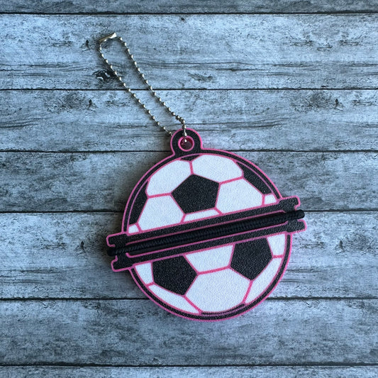 Soccer Ball Keychain Hair Tie Holder