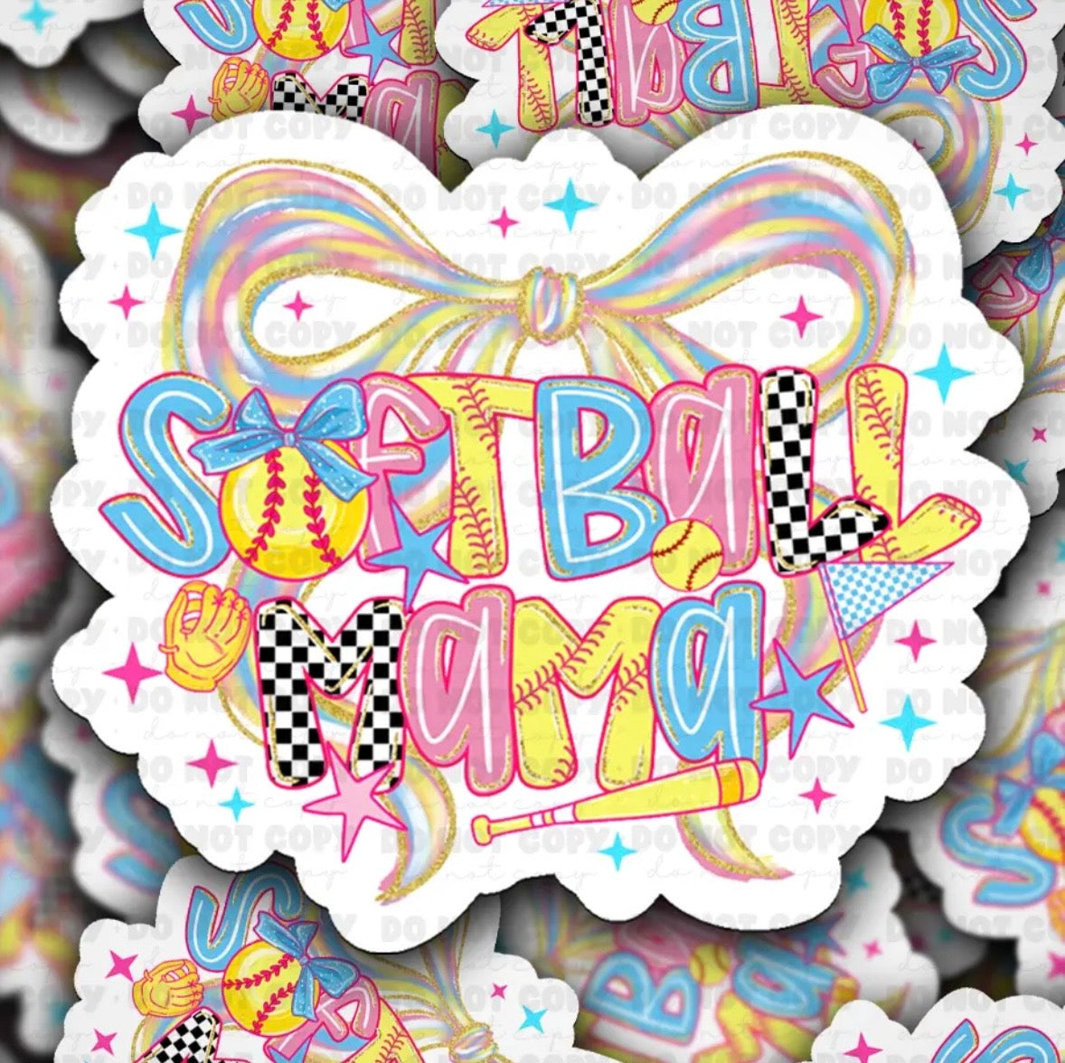 Softball Mama Sticker
