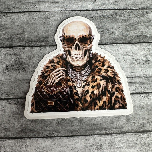 Boujee Skeleton Sticker
