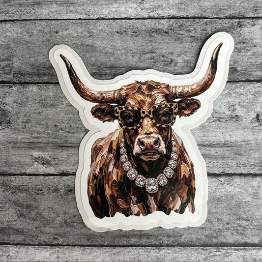 Boujee Long Horn Sticker