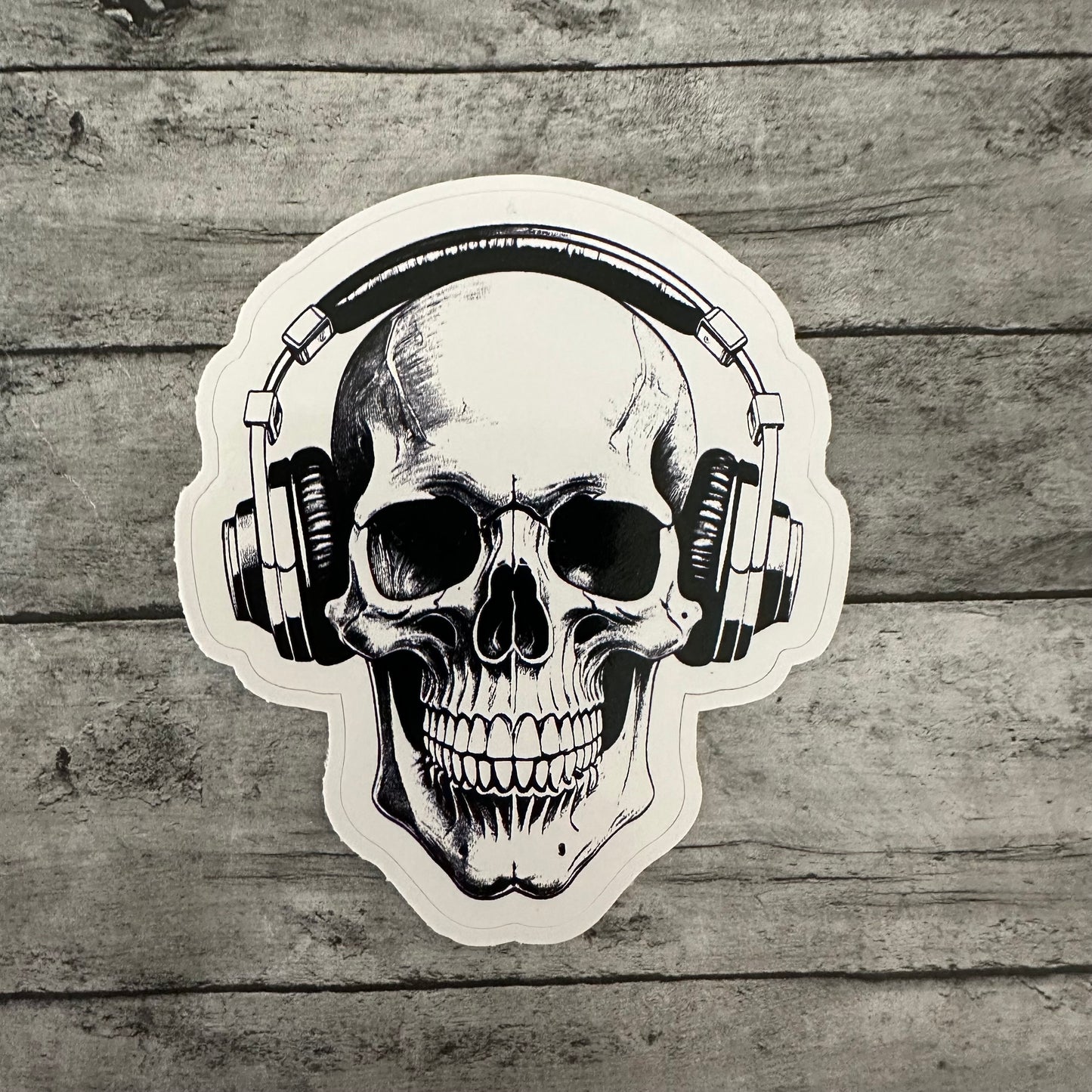 Headphone Skull Sticker