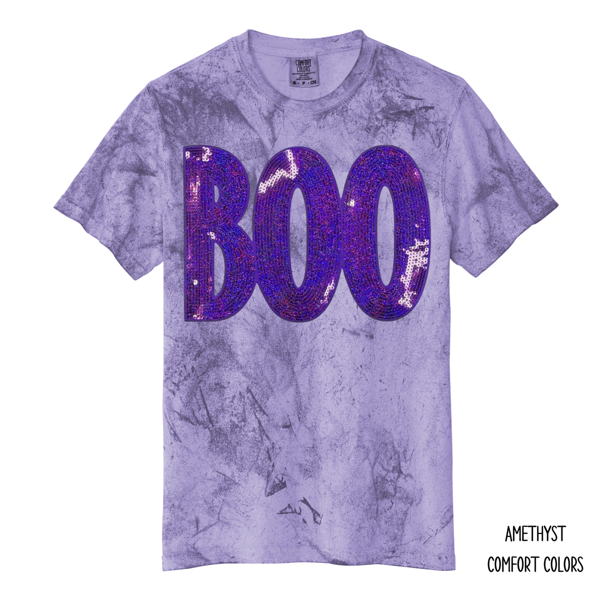 Boo Sequins Purple T-Shirt