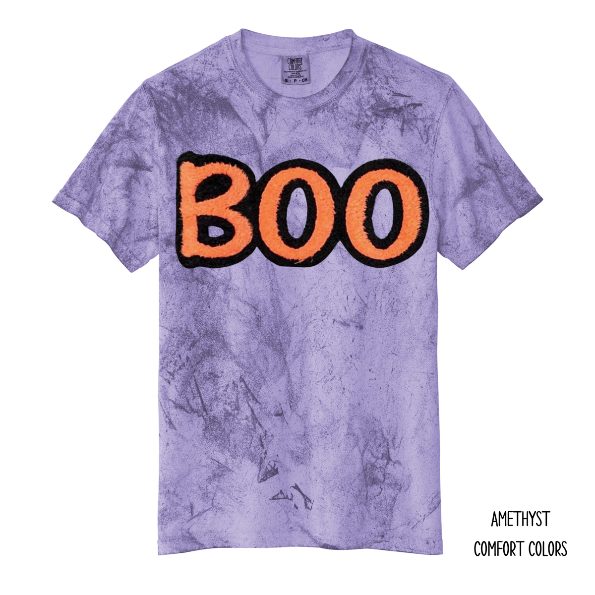 Fuzzy Orange & Black BOO (Multiple Options) T-Shirt