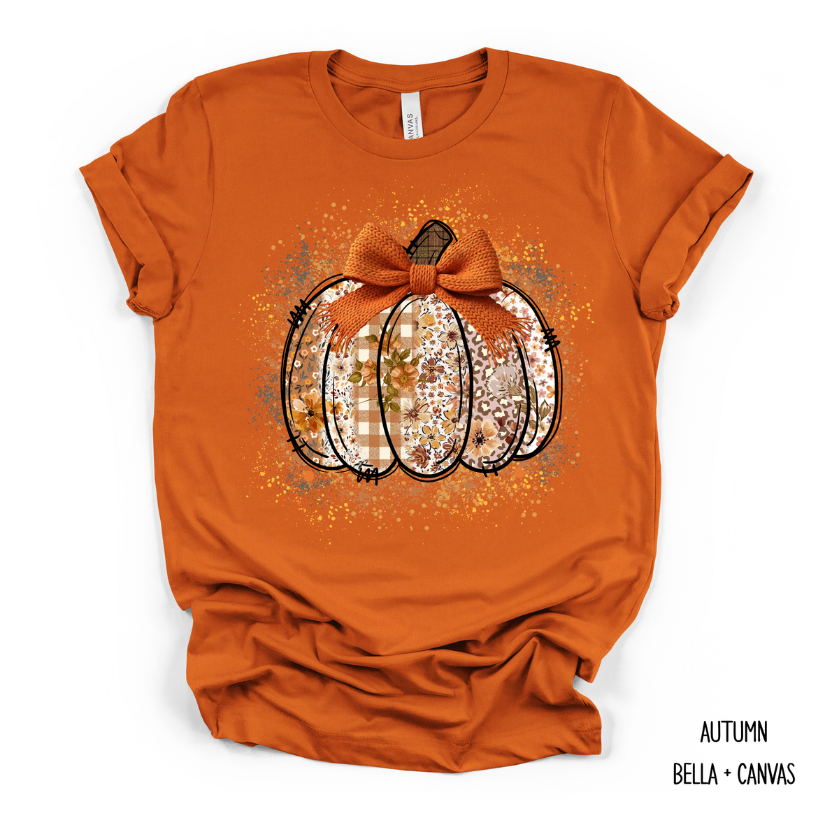 Patchwork Pumpkin T-Shirt (Multiple Options)