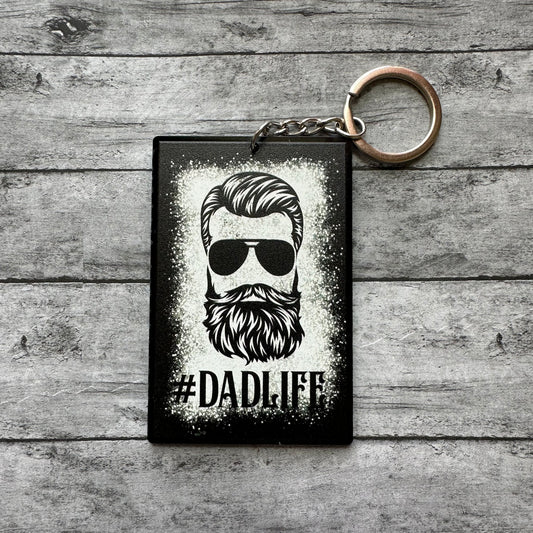Dad Life Beard Keychain