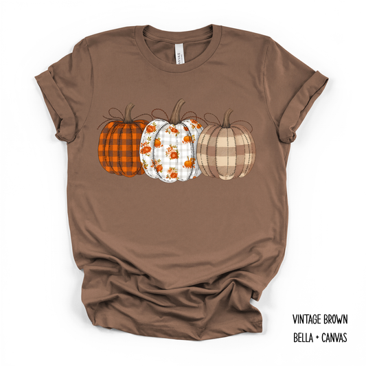 Three Checkered Pumpkins T-Shirt