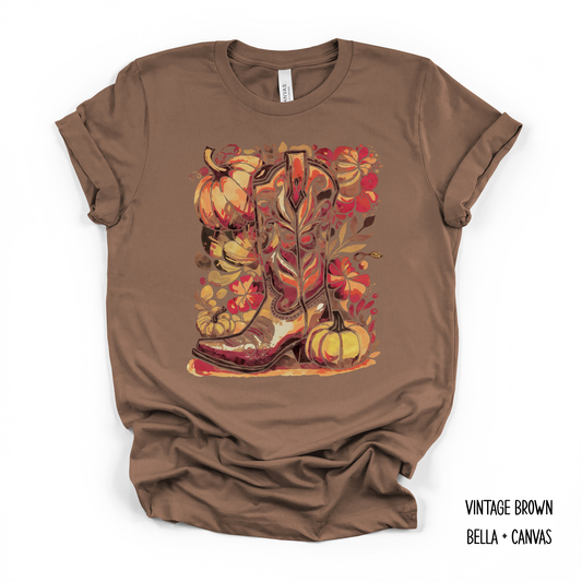 Fall Cowboy Boots T-Shirt