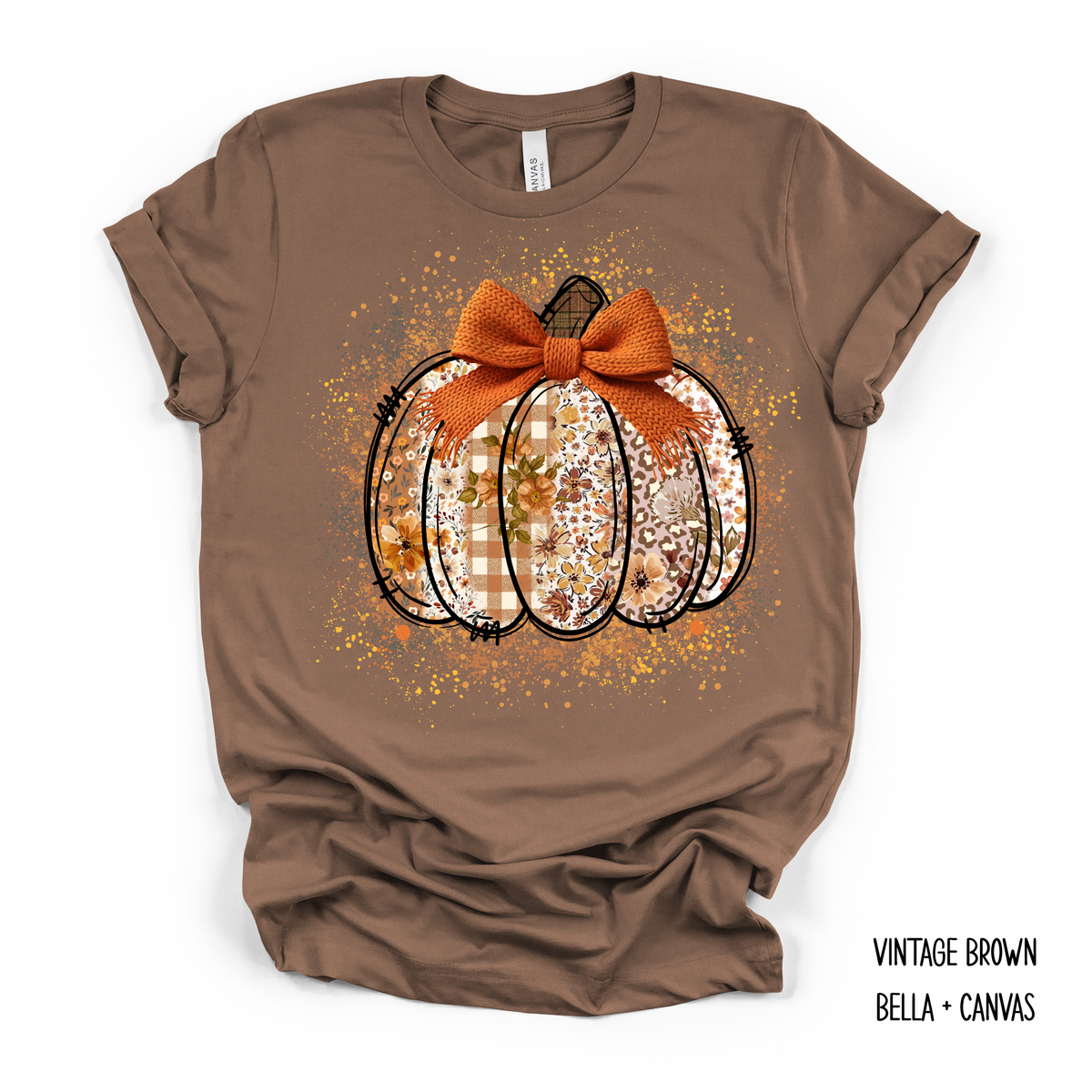 Patchwork Pumpkin T-Shirt (Multiple Options)