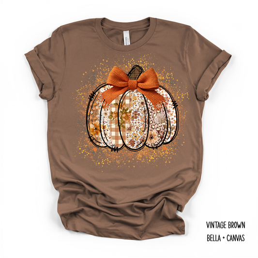 Patchwork Pumpkin T-Shirt (Multiple Options)