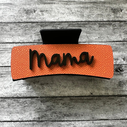Basketball Texture Mama Claw Clip