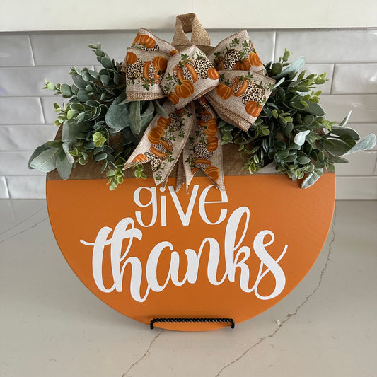 Give Thanks Door Hanger