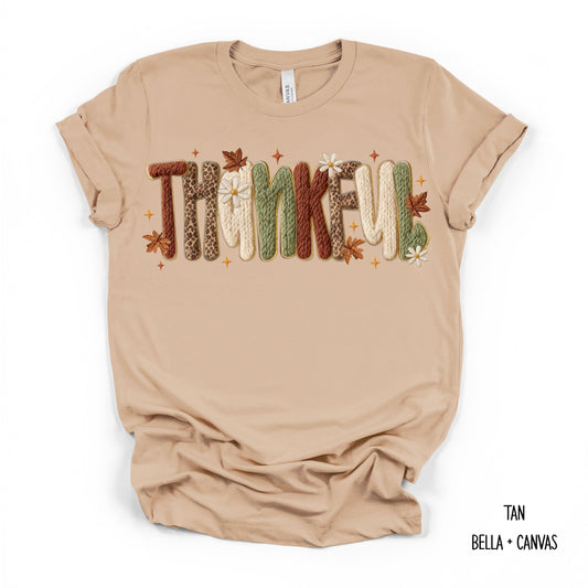 Thankful Crochet T-Shirt