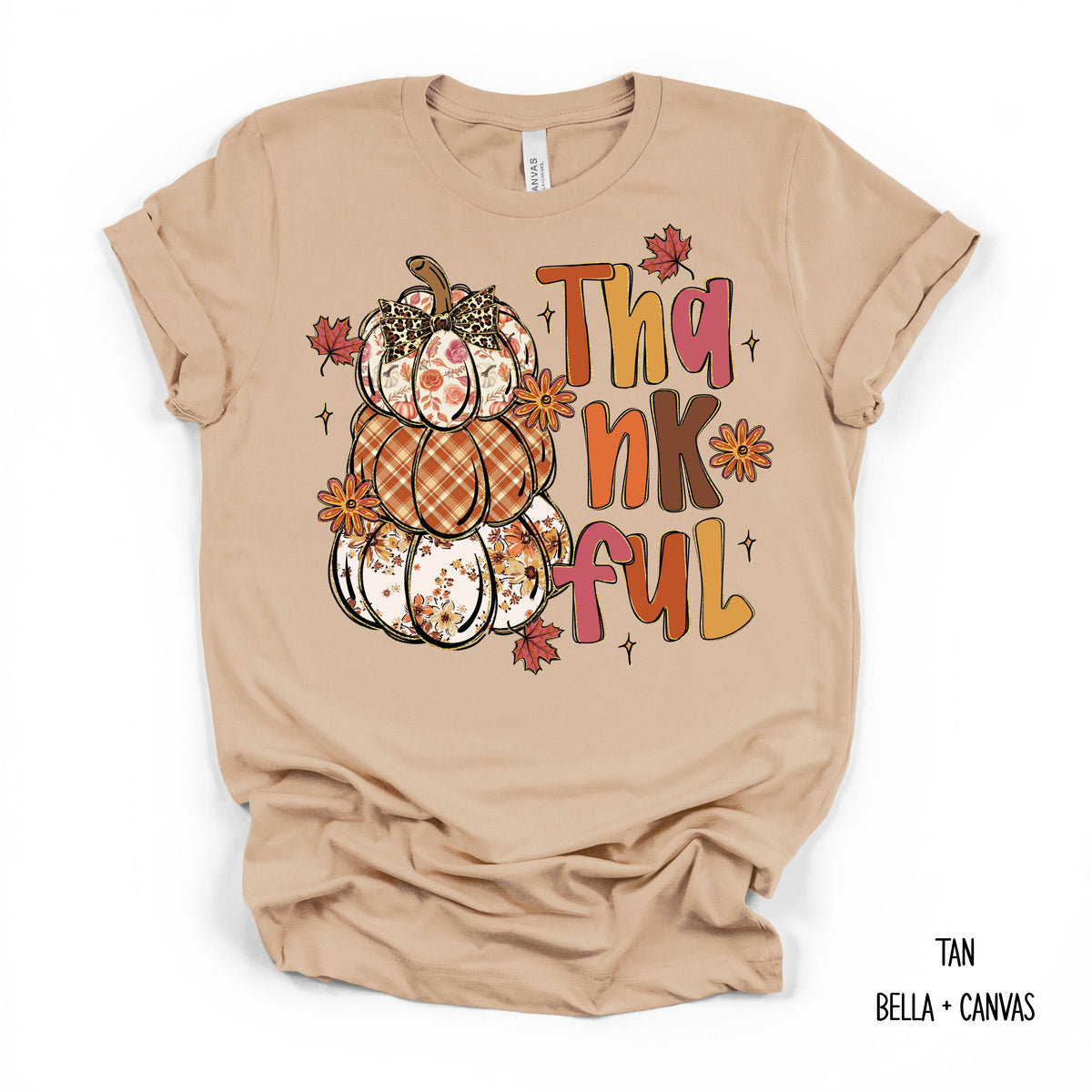 Thankful With Three Pumpkins T-Shirt