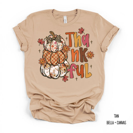 Thankful With Three Pumpkins T-Shirt