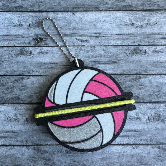 Volleyball Keychain Hair Tie Holder