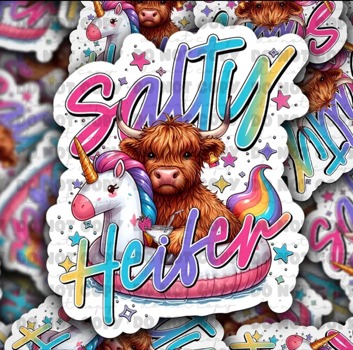 Salty Heifer Sticker