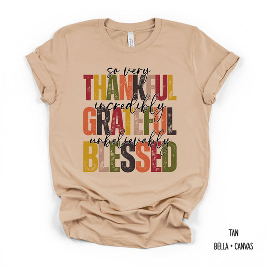 Thankful, Grateful, Blessed T-Shirt