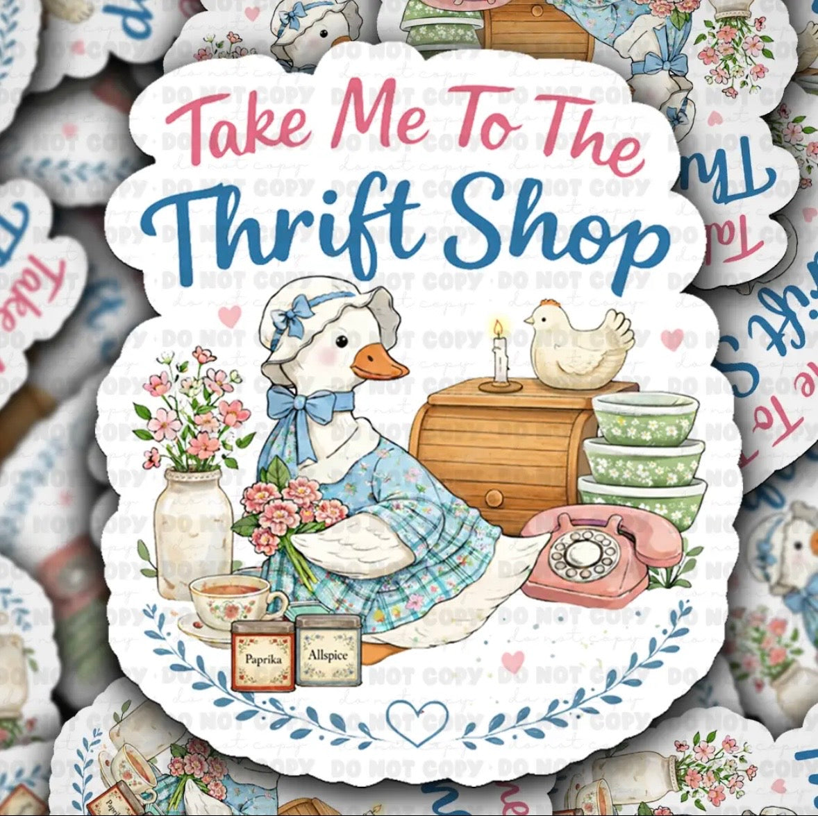 Take Me To The Thrift Shop Sticker