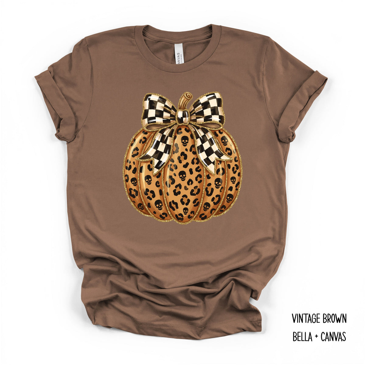 Skull & Leopard Pumpkin T-Shirt