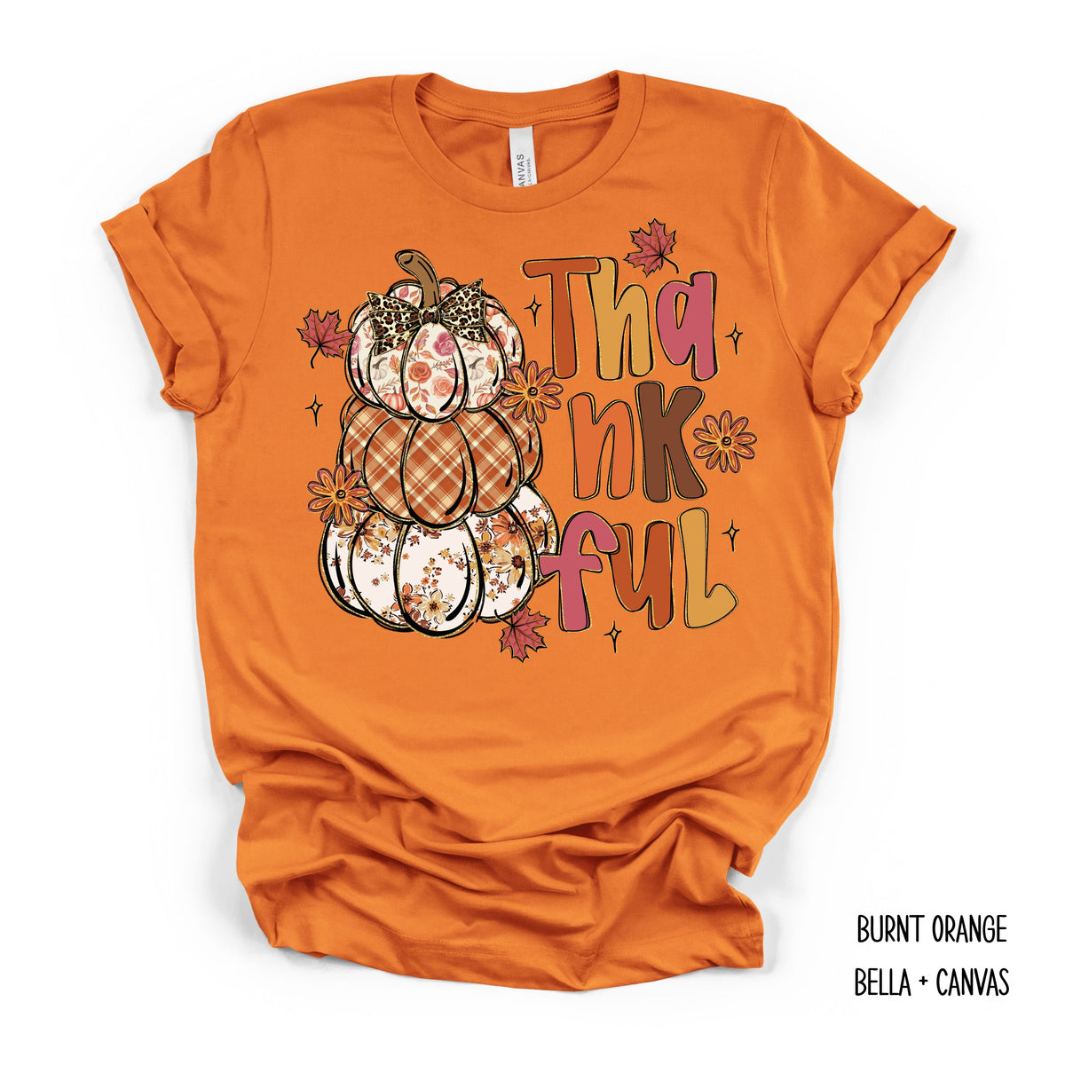 Thankful With Three Pumpkins T-Shirt