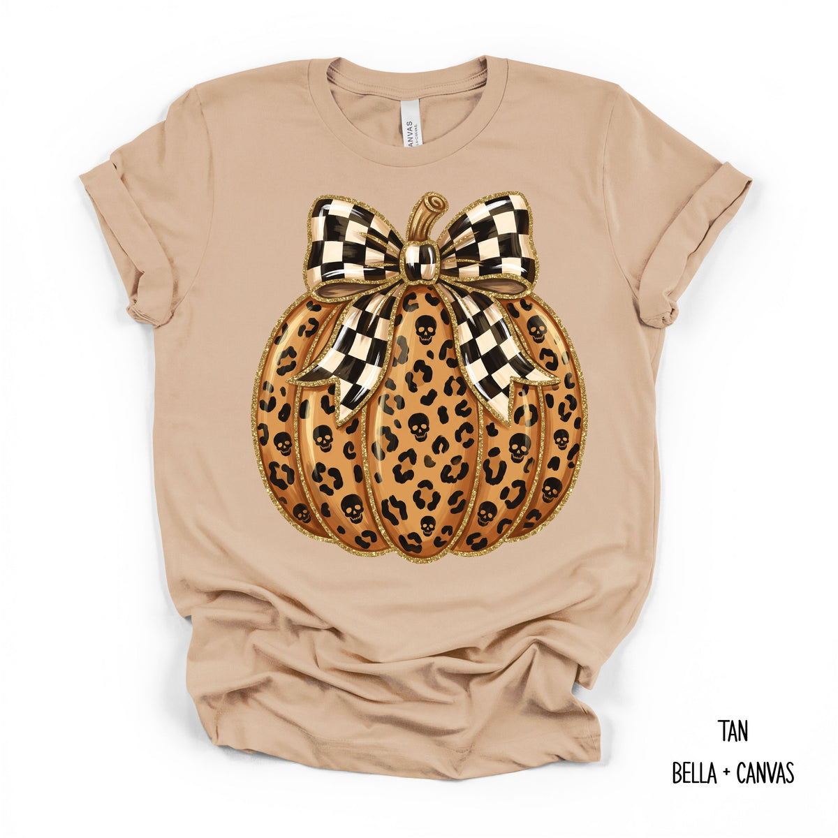 Skull & Leopard Pumpkin T-Shirt