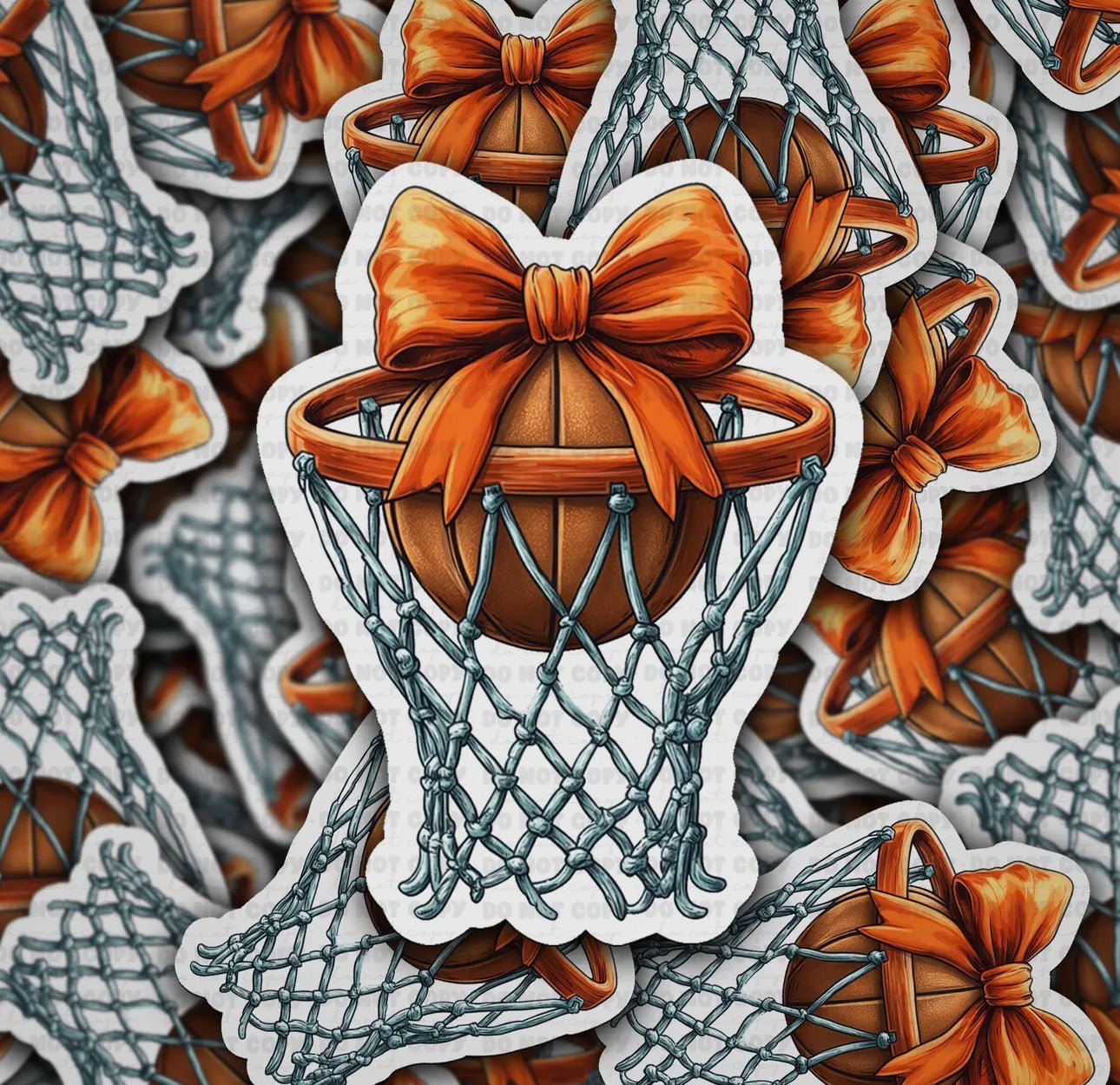 Basketball Bow Sticker