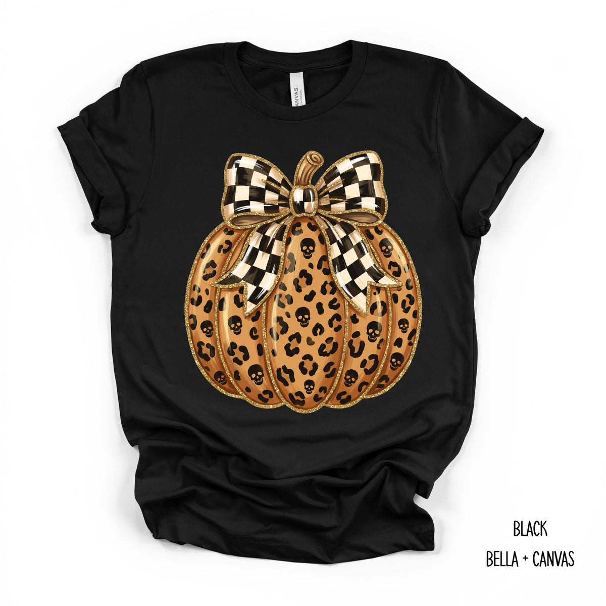 Skull & Leopard Pumpkin T-Shirt
