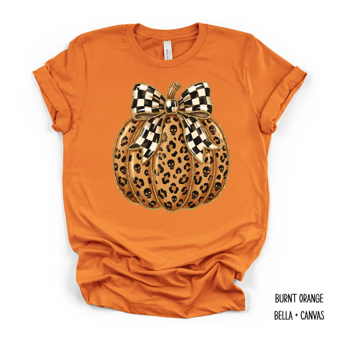 Skull & Leopard Pumpkin T-Shirt