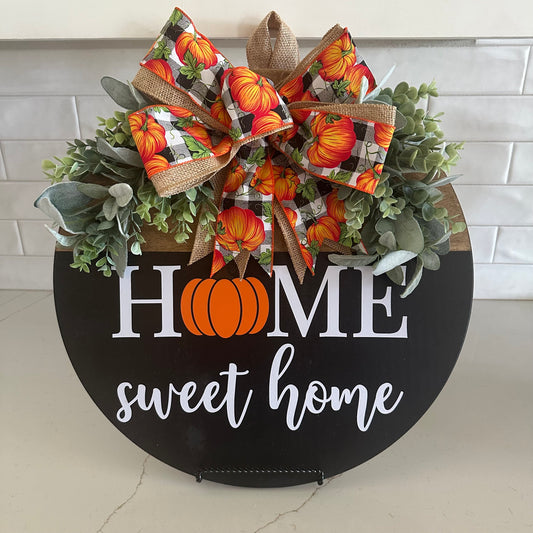 Home Sweet Home Pumpkin Door Hanger