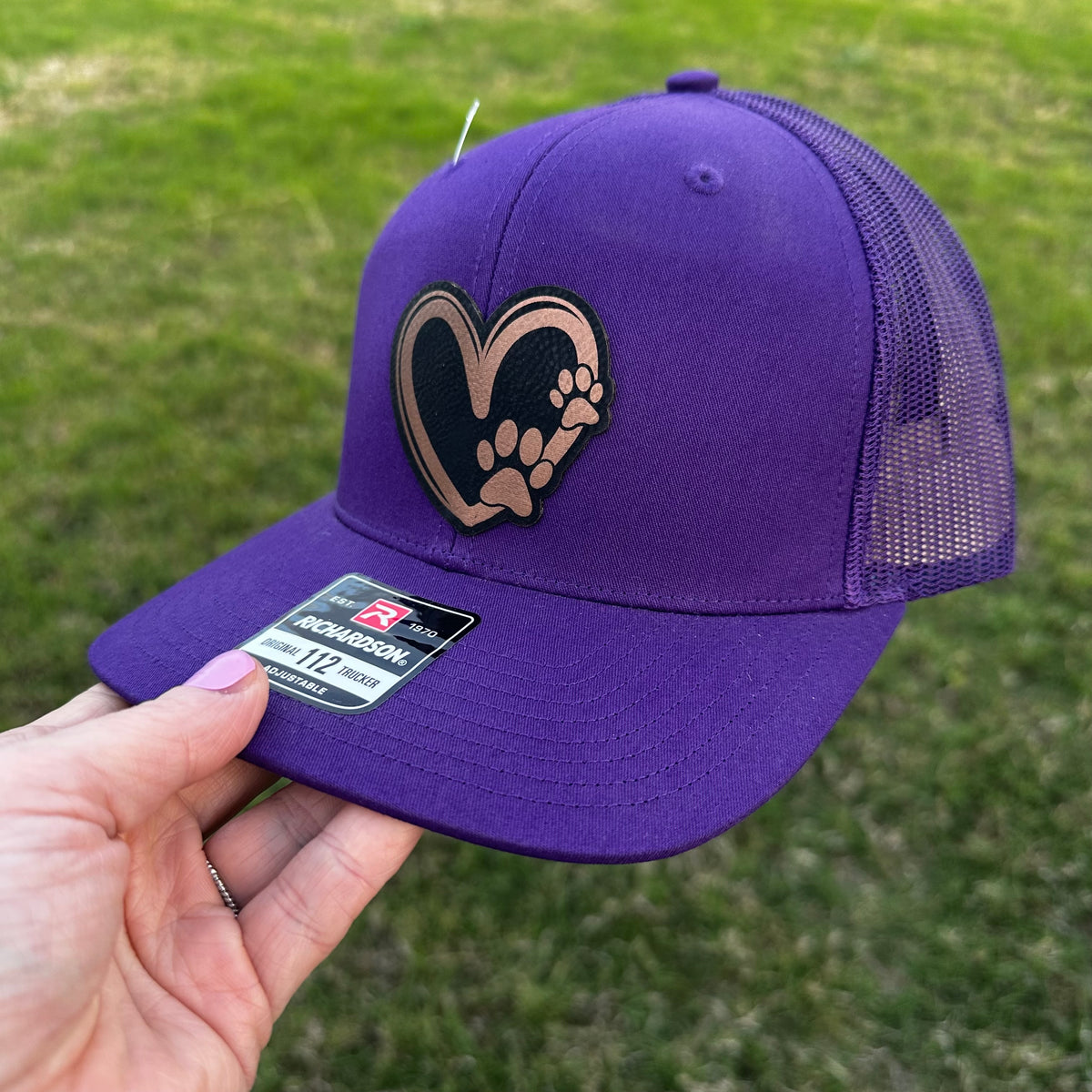 Paw Print Heart Adult Hat