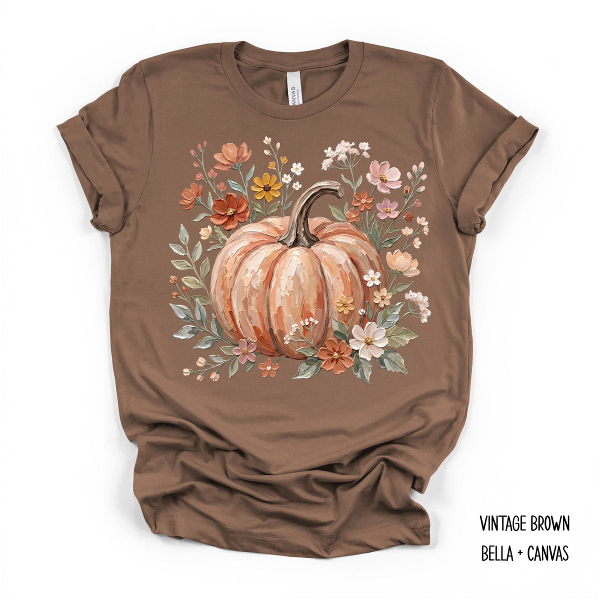 Pumpkin In Flowers T-Shirt