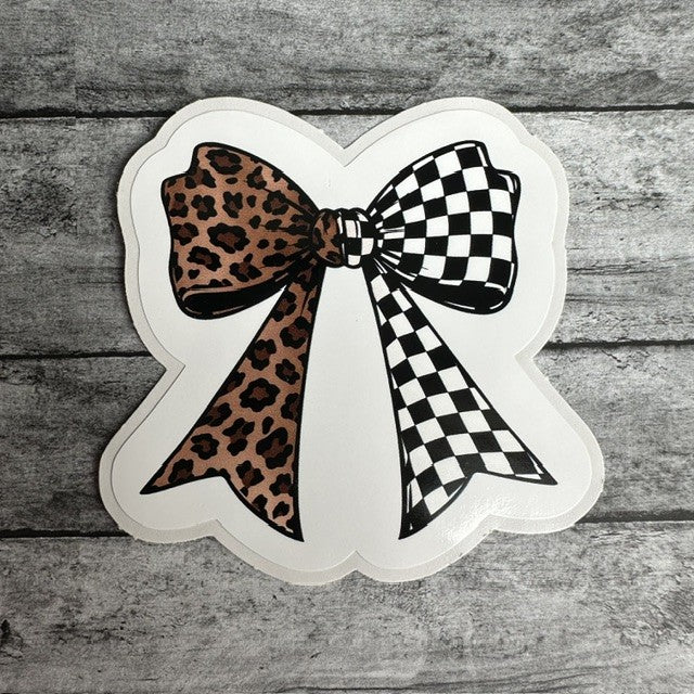 Half Cheetah, Half Checker Bow Sticker