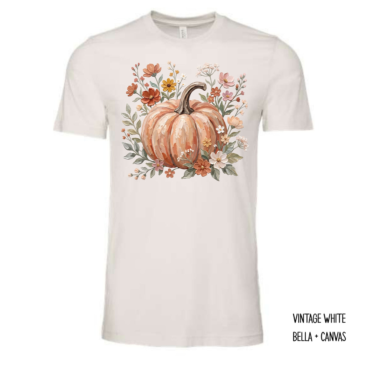 Pumpkin In Flowers T-Shirt