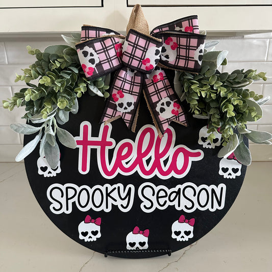 Hello Spooky Season Door Hanger