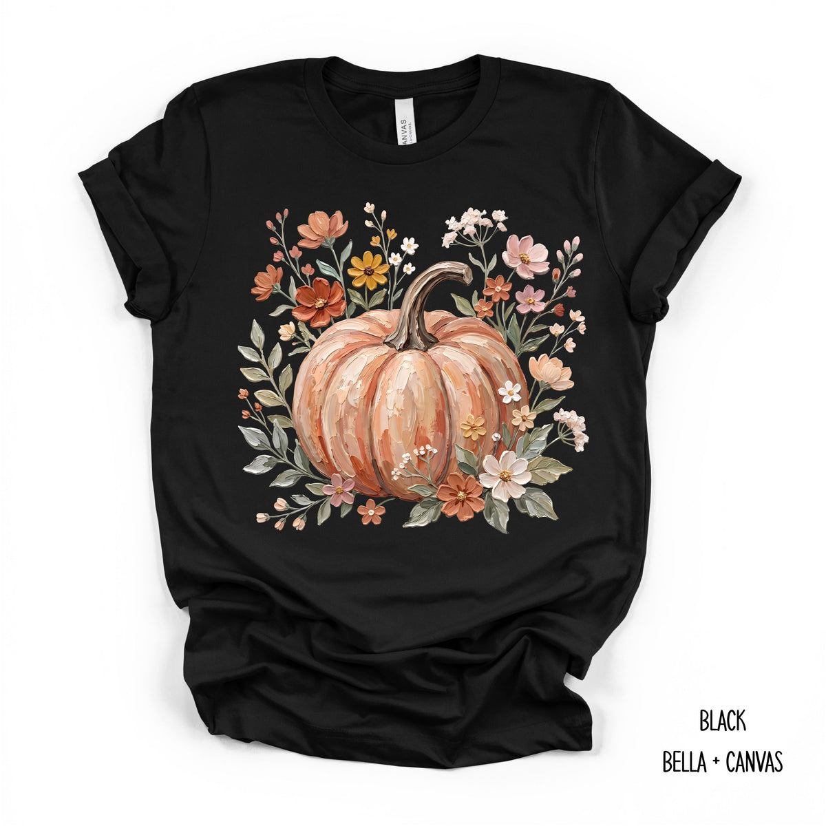 Pumpkin In Flowers T-Shirt