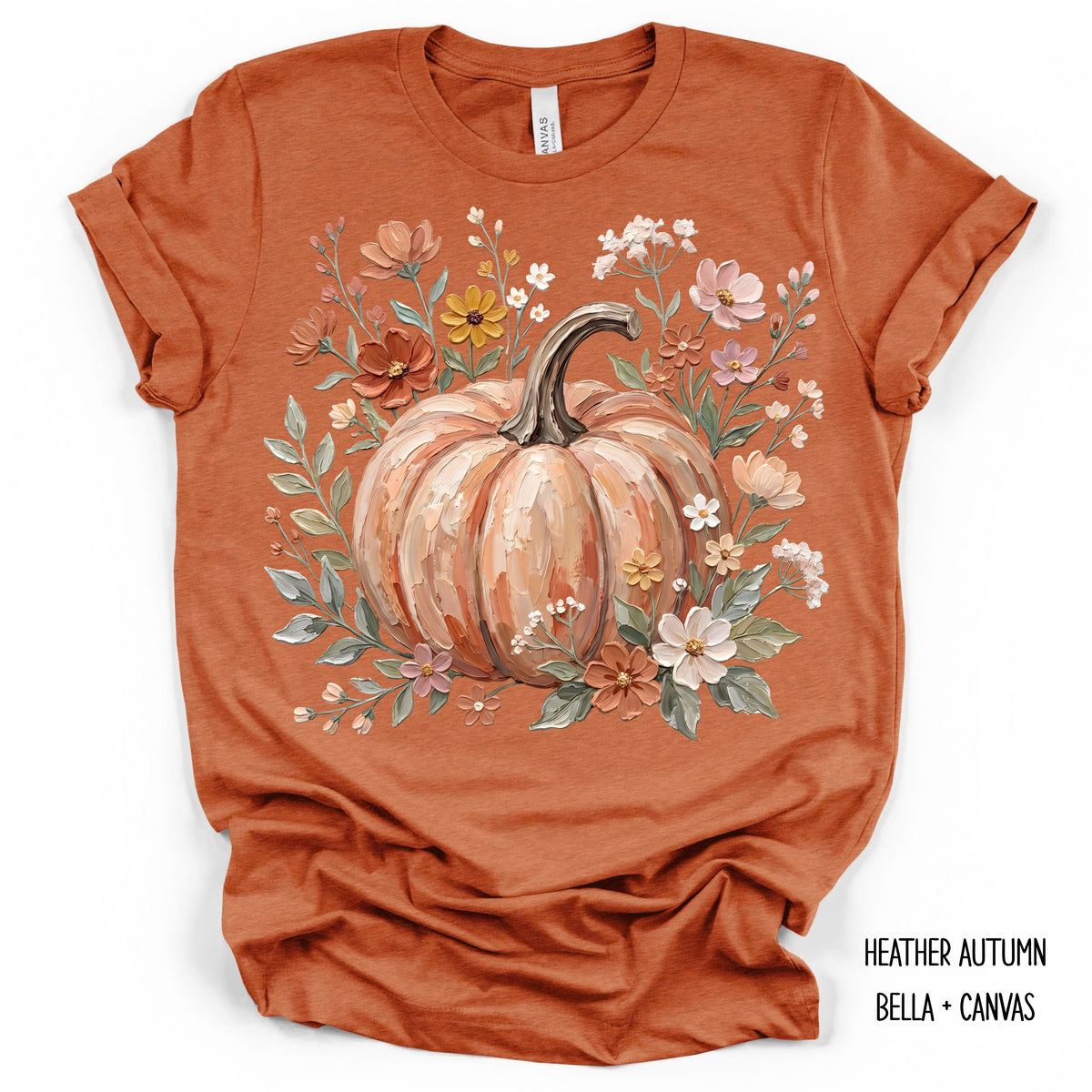 Pumpkin In Flowers T-Shirt